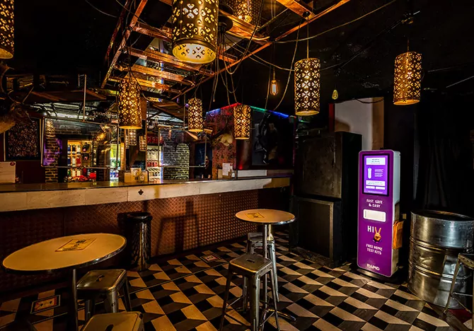 RAPID HIV vending machine in venue