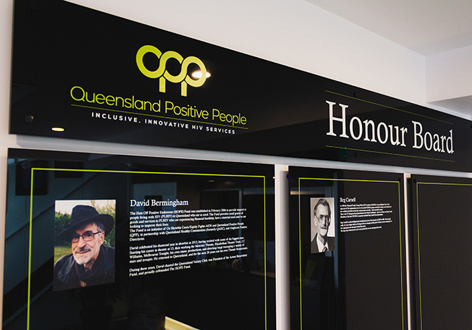 QPP Honour Board at Manilla St office