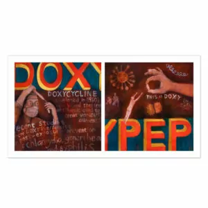 DOXYPEP 1 and 2 - HIV Science as Art Editioned Print
