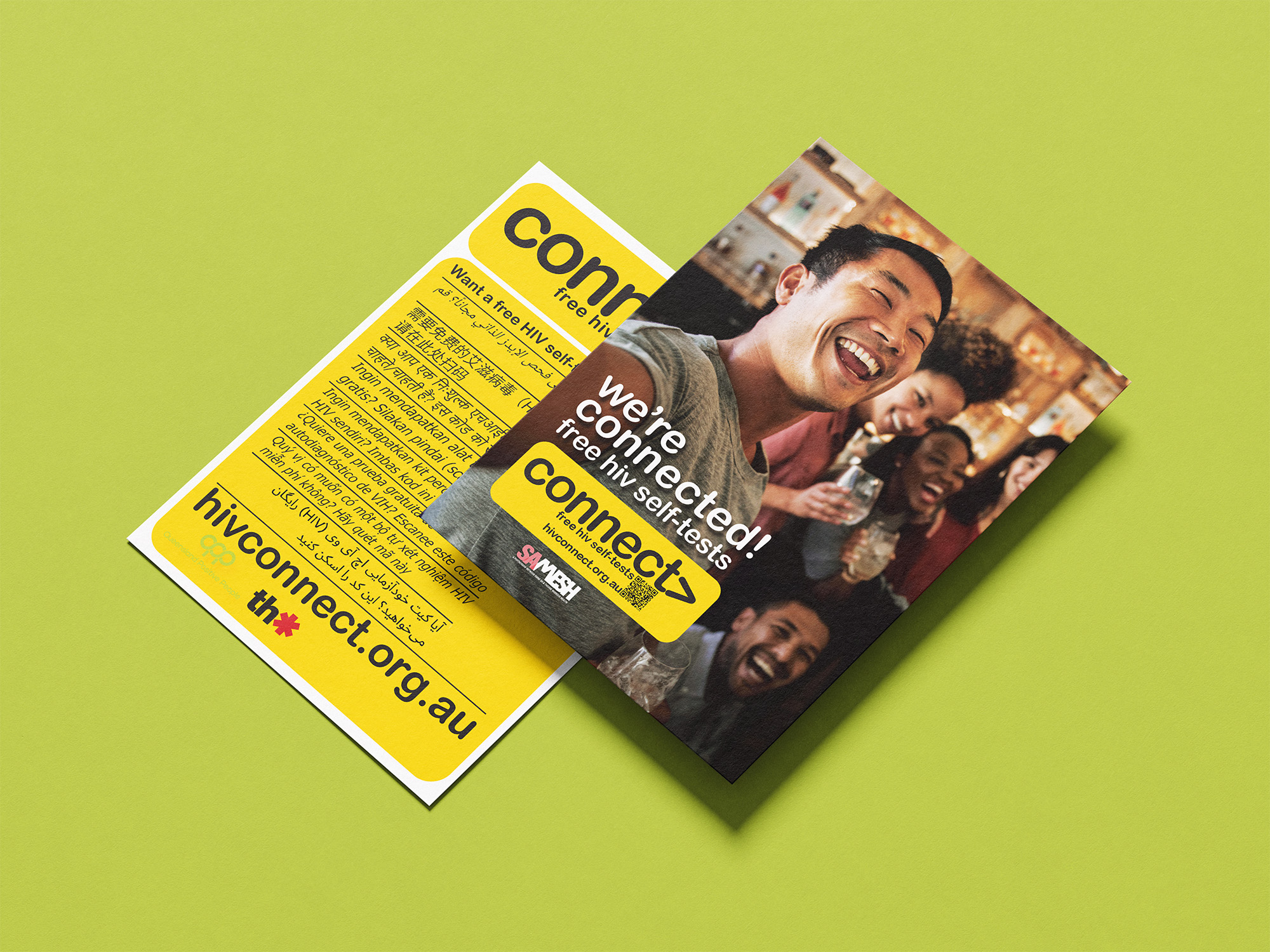 Connect HIV Self Test Kit Vending Machine Program Postcards