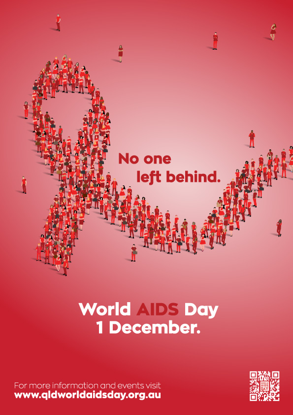 World AIDS Day - No one left behind Poster