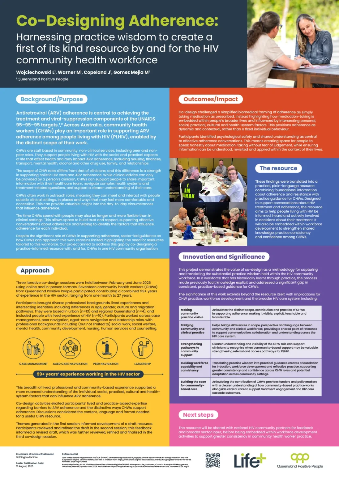 Co-designing adherence: Harnessing practice wisdom to create a first of its kind resource by and for the HIV heath community workforce