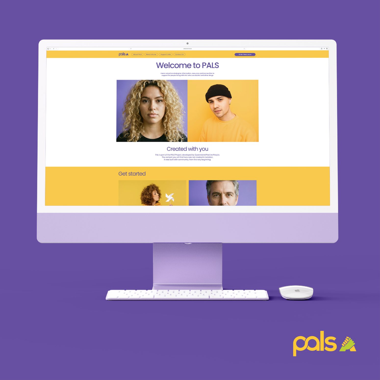 PALS Website on iMac